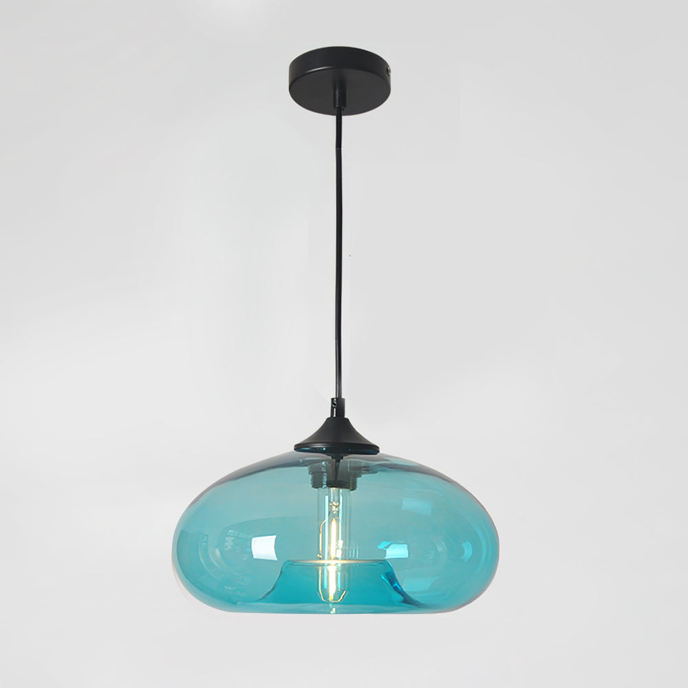 LED Glass Pendant Lamp - Modern Hanging Light Fixture - Adjustable for Kitchen Island & Dining Room