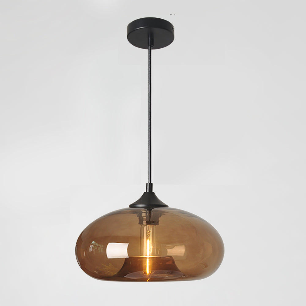 LED Glass Pendant Lamp - Modern Hanging Light Fixture - Adjustable for Kitchen Island & Dining Room