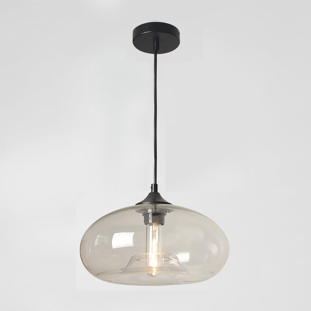 LED Glass Pendant Lamp - Modern Hanging Light Fixture - Adjustable for Kitchen Island & Dining Room