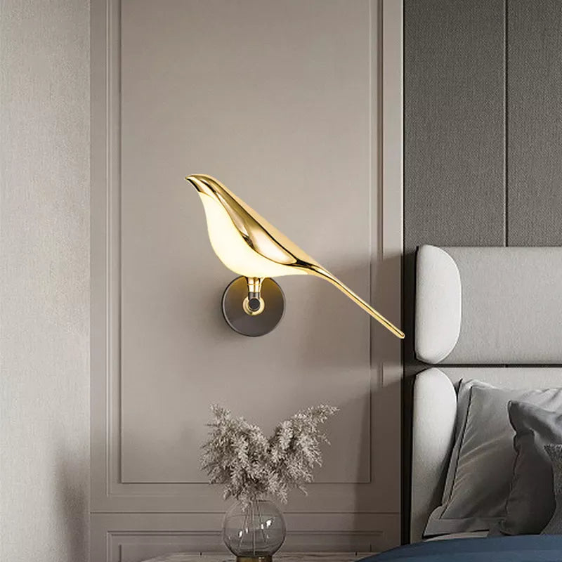 LED Bird Wall Light Fixture - Decorative Wildlife Design for Indoor & Outdoor Use, Ideal for Living Room, Garden, or Nursery