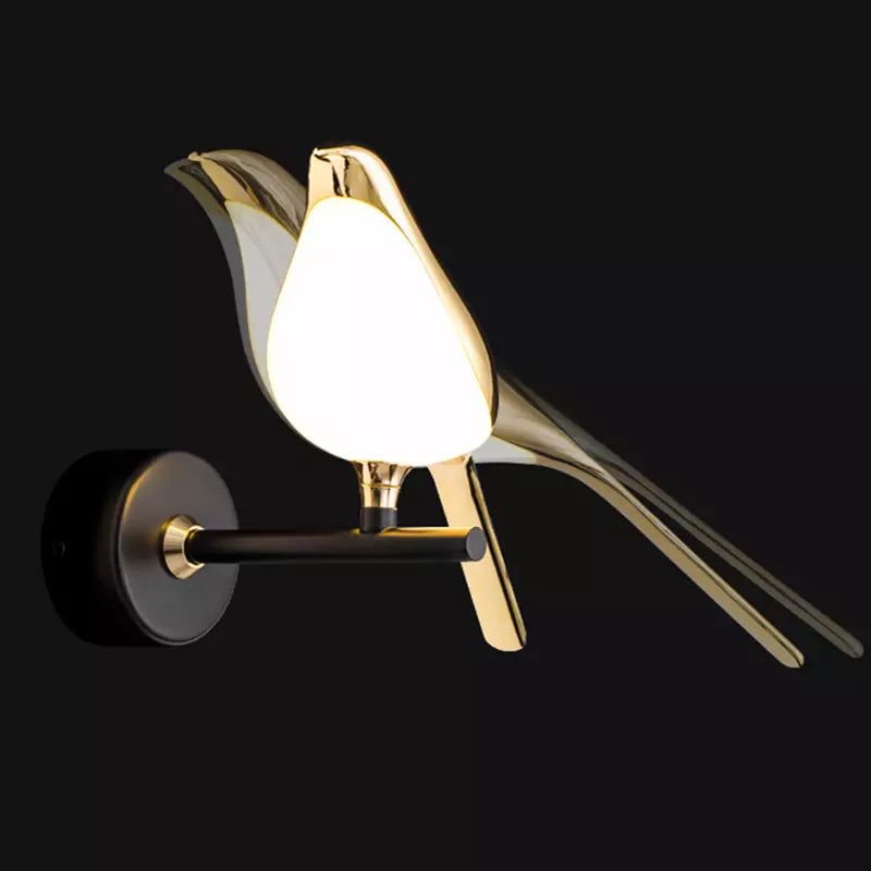 LED Bird Wall Light Fixture - Decorative Wildlife Design for Indoor & Outdoor Use, Ideal for Living Room, Garden, or Nursery
