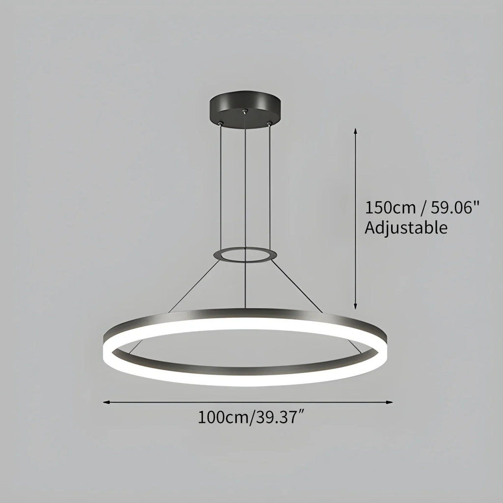Circular LED Pendant Light | Modern Design, Energy-Saving & Ideal for Living Room, Kitchen, and Office Spaces