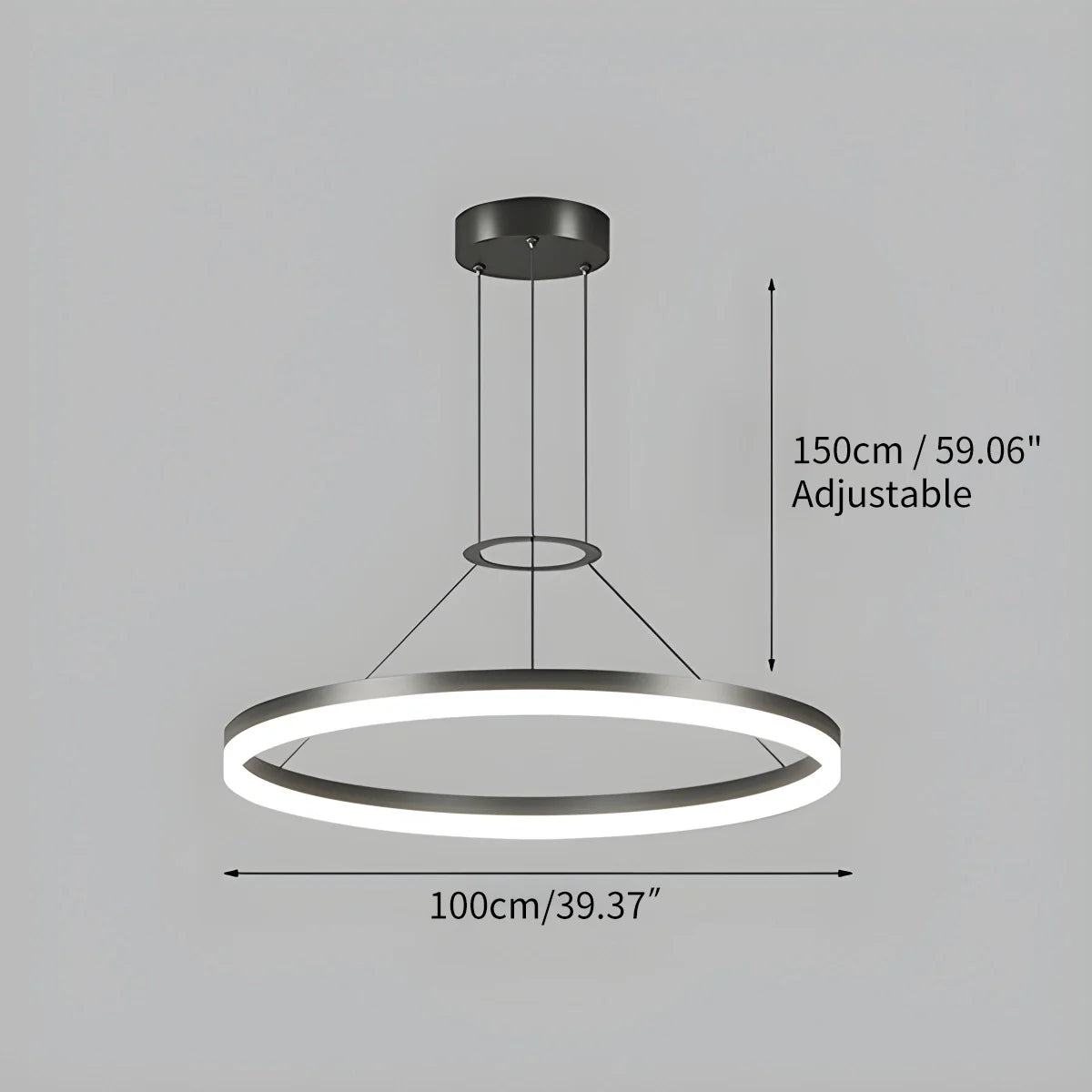 Circular LED Pendant Light | Modern Design, Energy-Saving & Ideal for Living Room, Kitchen, and Office Spaces