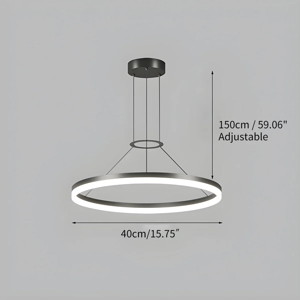 Circular LED Pendant Light | Modern Design, Energy-Saving & Ideal for Living Room, Kitchen, and Office Spaces