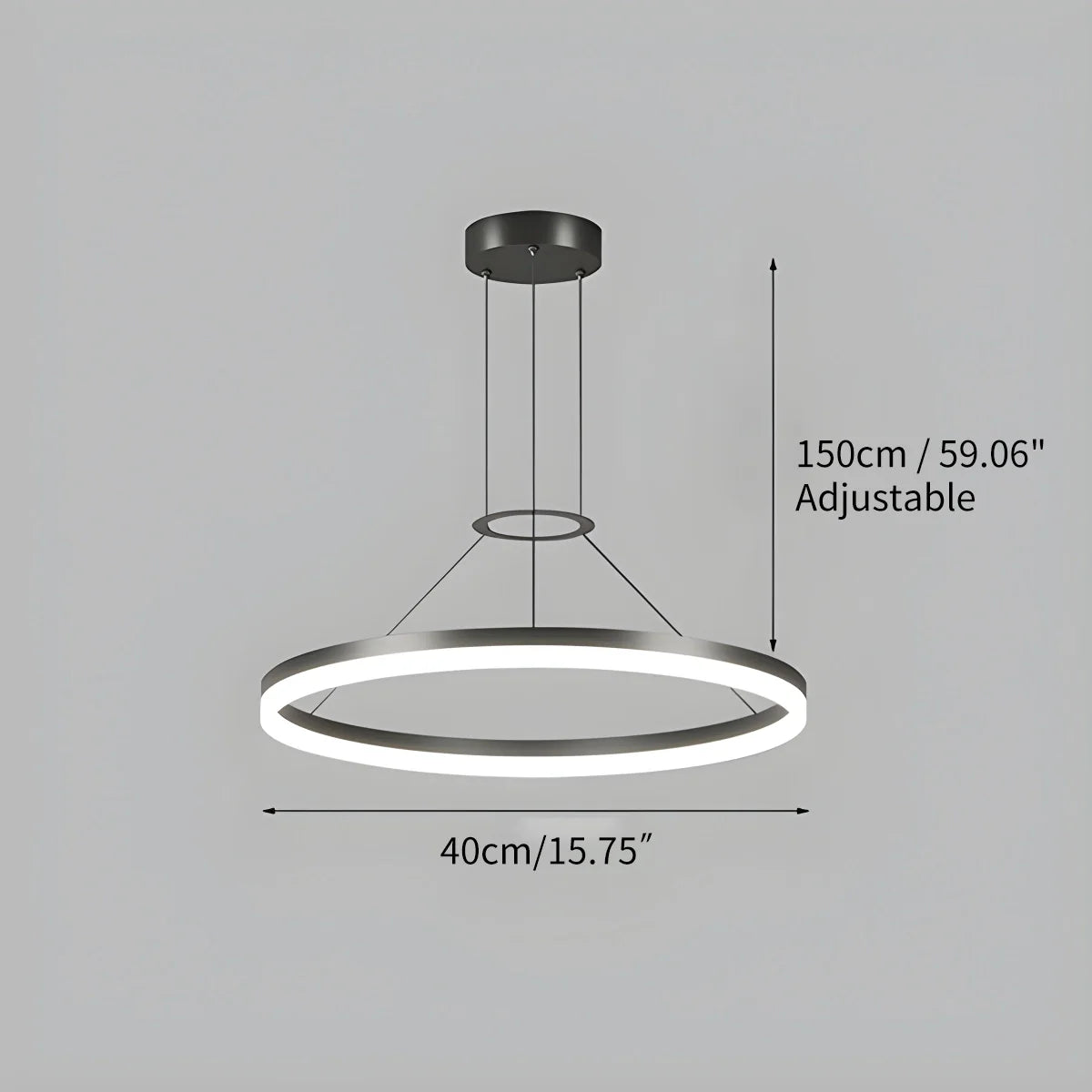 Circular LED Pendant Light | Modern Design, Energy-Saving & Ideal for Living Room, Kitchen, and Office Spaces