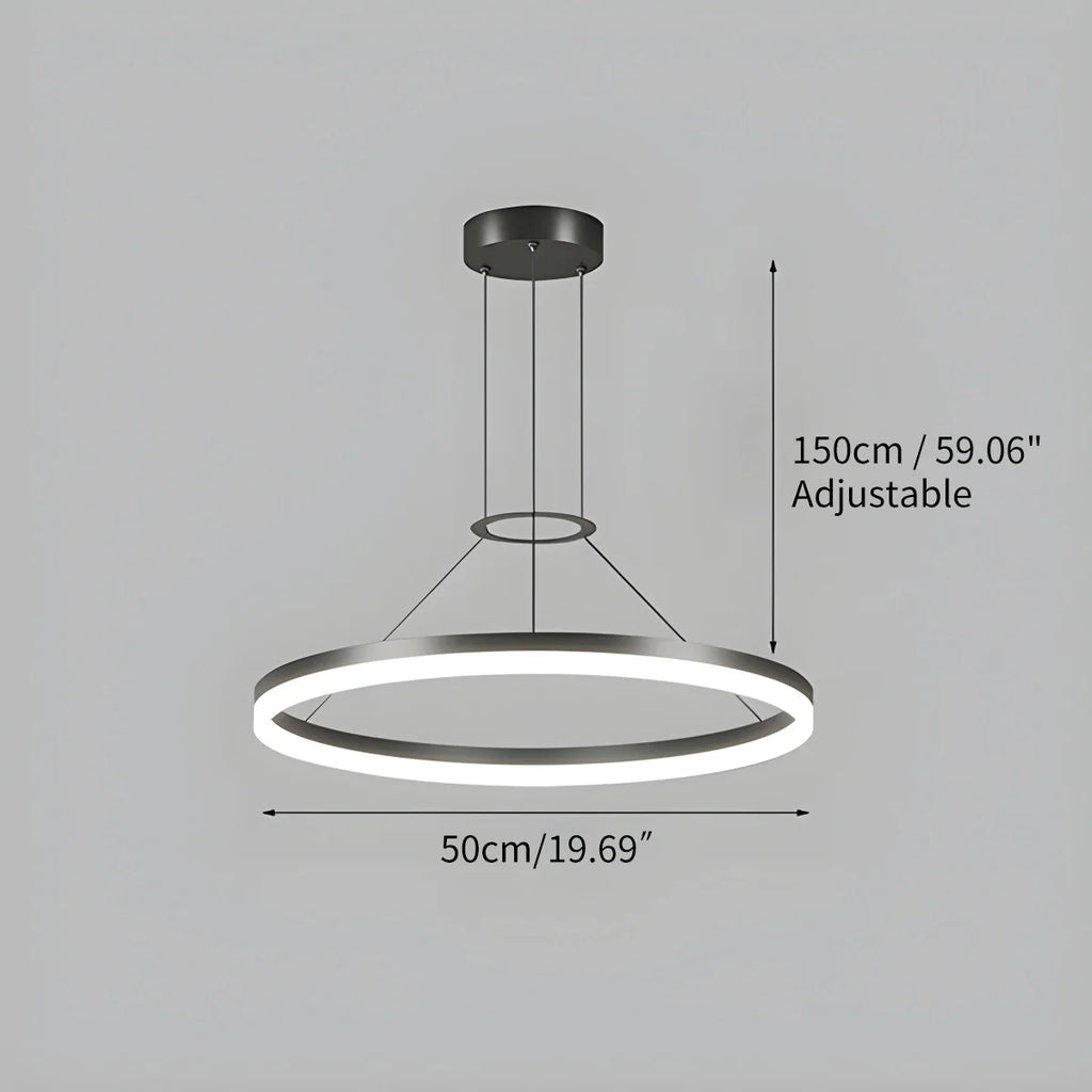 Circular LED Pendant Light | Modern Design, Energy-Saving & Ideal for Living Room, Kitchen, and Office Spaces