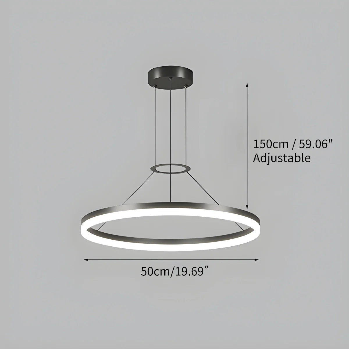 Circular LED Pendant Light | Modern Design, Energy-Saving & Ideal for Living Room, Kitchen, and Office Spaces