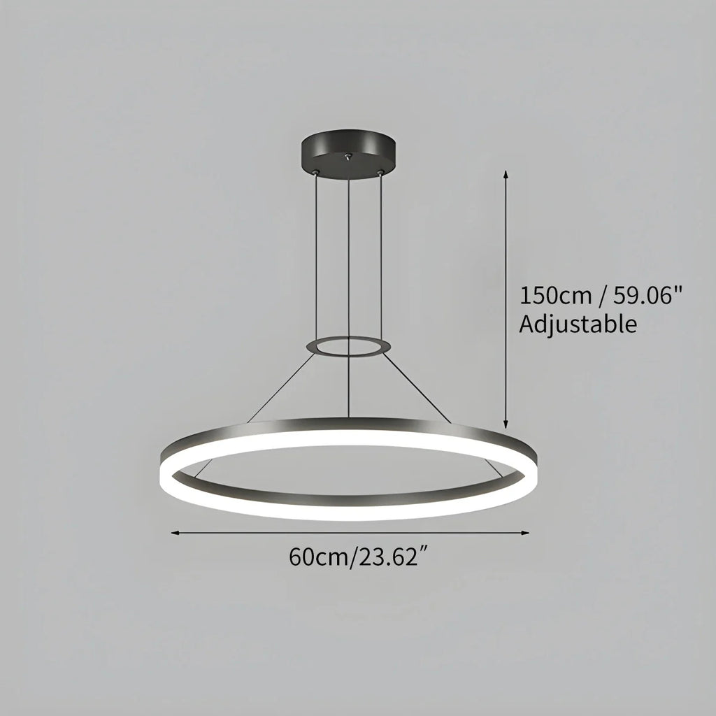 Circular LED Pendant Light | Modern Design, Energy-Saving & Ideal for Living Room, Kitchen, and Office Spaces