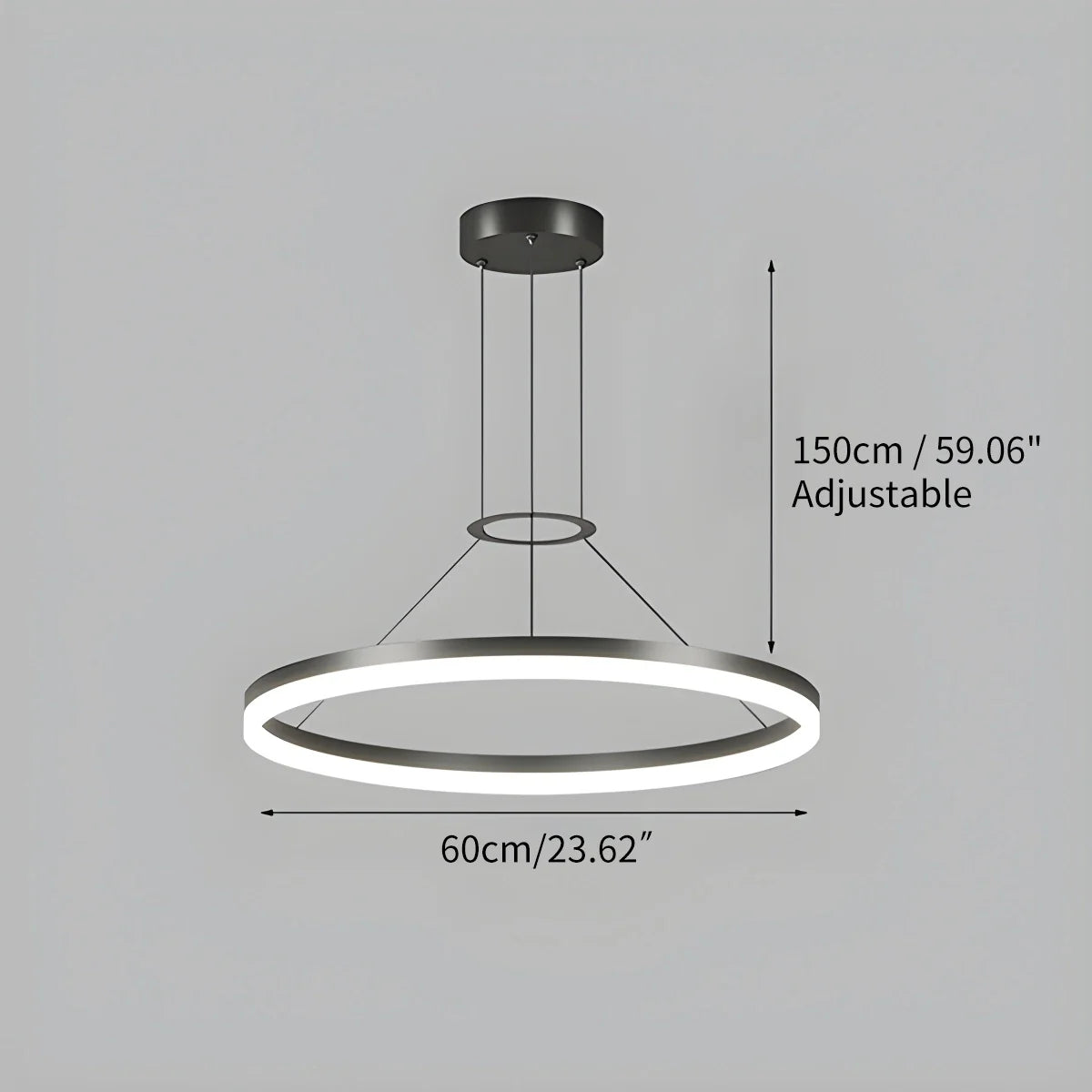 Circular LED Pendant Light | Modern Design, Energy-Saving & Ideal for Living Room, Kitchen, and Office Spaces