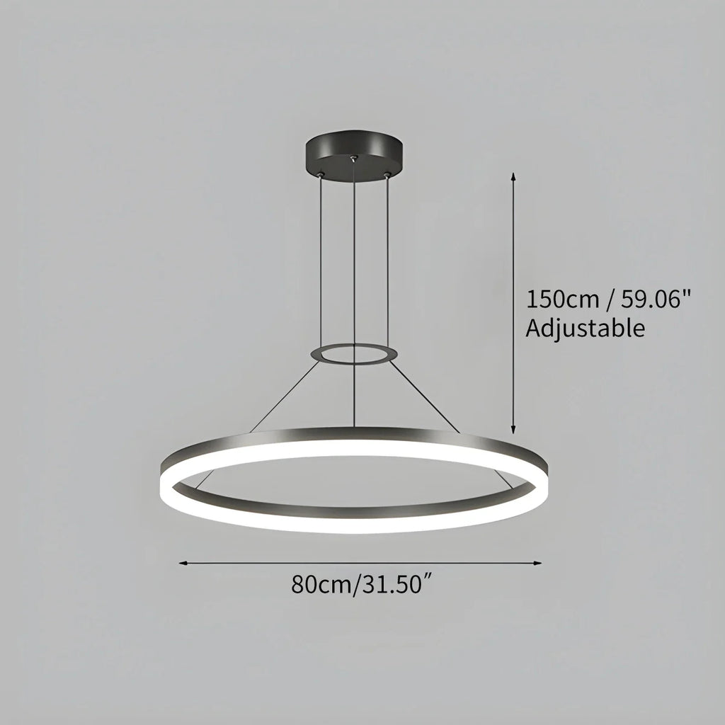Circular LED Pendant Light | Modern Design, Energy-Saving & Ideal for Living Room, Kitchen, and Office Spaces