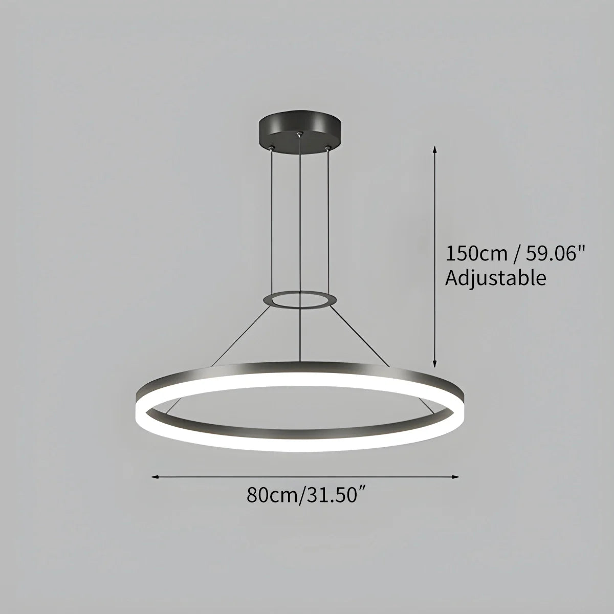 Circular LED Pendant Light | Modern Design, Energy-Saving & Ideal for Living Room, Kitchen, and Office Spaces