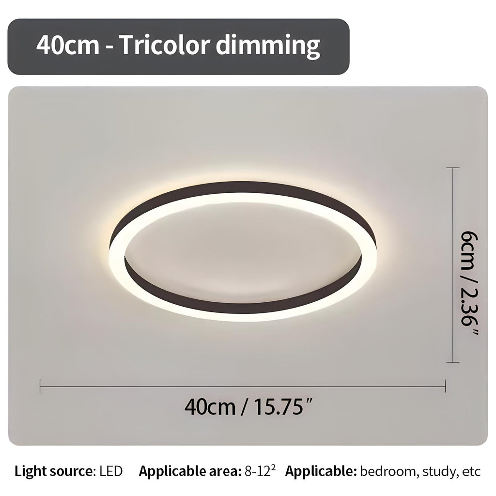 Nordic Circular LED Ceiling Lamp | Energy-Smart, Gentle Diffused Glow & Ideal for Bedroom, Hallway or Living Area