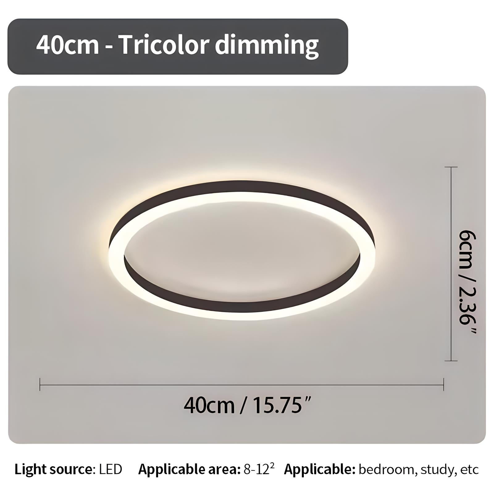 Nordic Circular LED Ceiling Lamp | Energy-Smart, Gentle Diffused Glow & Ideal for Bedroom, Hallway or Living Area