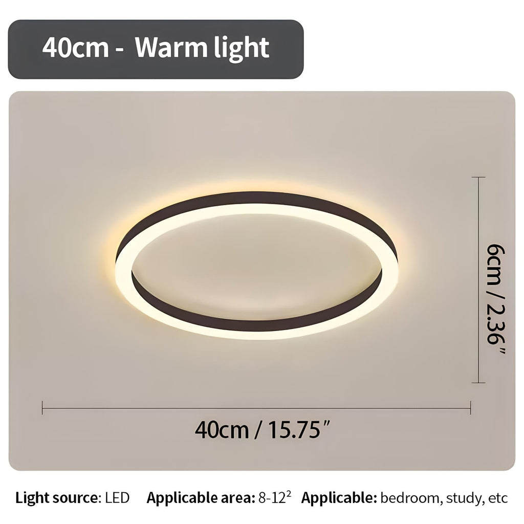 Nordic Circular LED Ceiling Lamp | Energy-Smart, Gentle Diffused Glow & Ideal for Bedroom, Hallway or Living Area