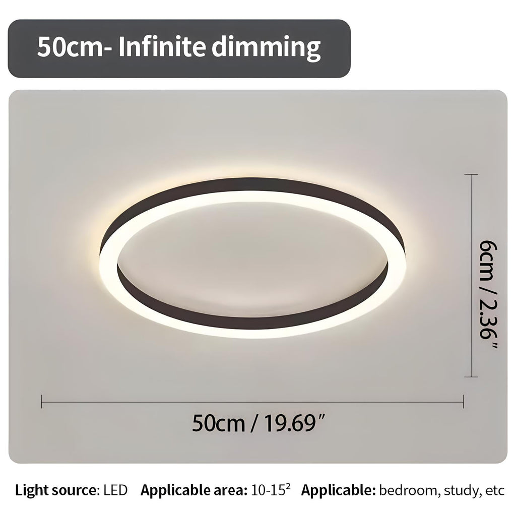 Nordic Circular LED Ceiling Lamp | Energy-Smart, Gentle Diffused Glow & Ideal for Bedroom, Hallway or Living Area