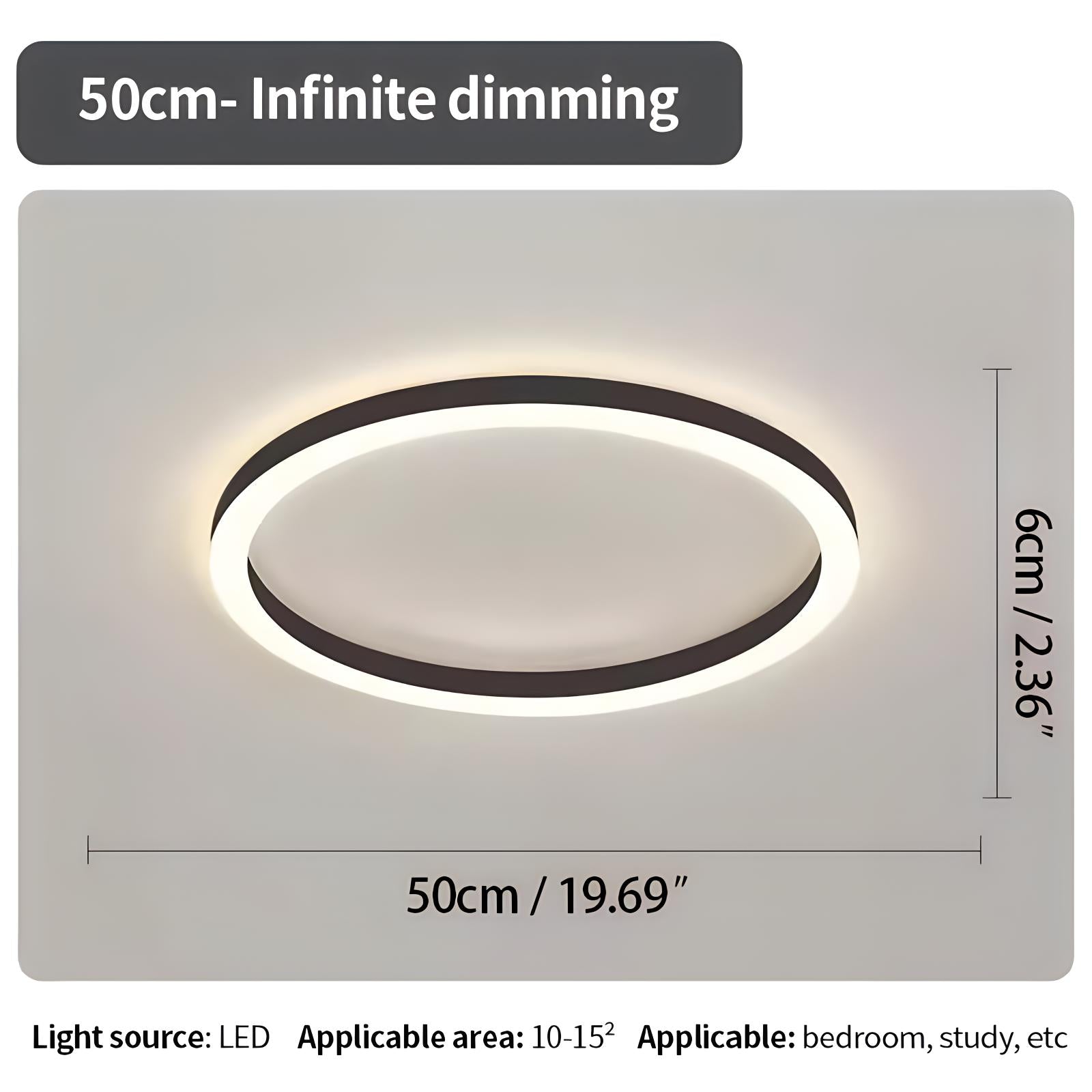 Nordic Circular LED Ceiling Lamp | Energy-Smart, Gentle Diffused Glow & Ideal for Bedroom, Hallway or Living Area