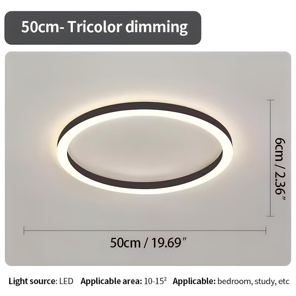 Nordic Circular LED Ceiling Lamp | Energy-Smart, Gentle Diffused Glow & Ideal for Bedroom, Hallway or Living Area
