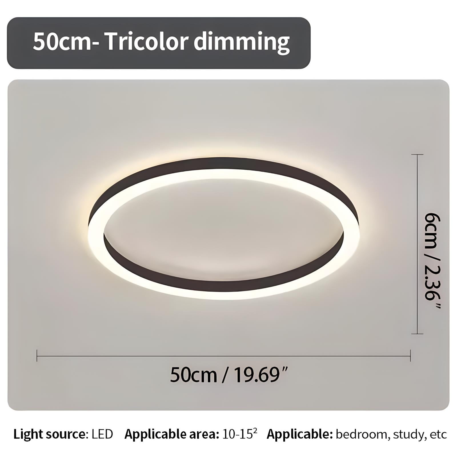 Nordic Circular LED Ceiling Lamp | Energy-Smart, Gentle Diffused Glow & Ideal for Bedroom, Hallway or Living Area