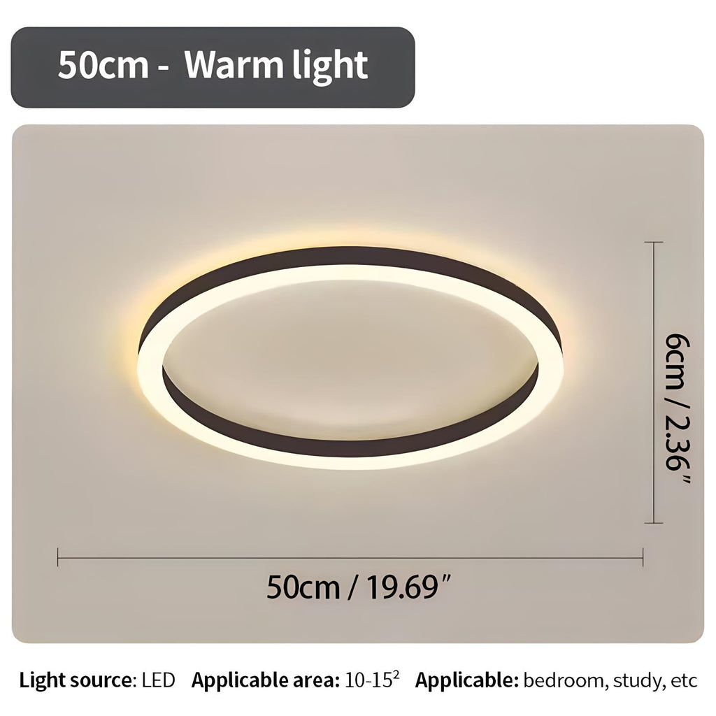 Nordic Circular LED Ceiling Lamp | Energy-Smart, Gentle Diffused Glow & Ideal for Bedroom, Hallway or Living Area