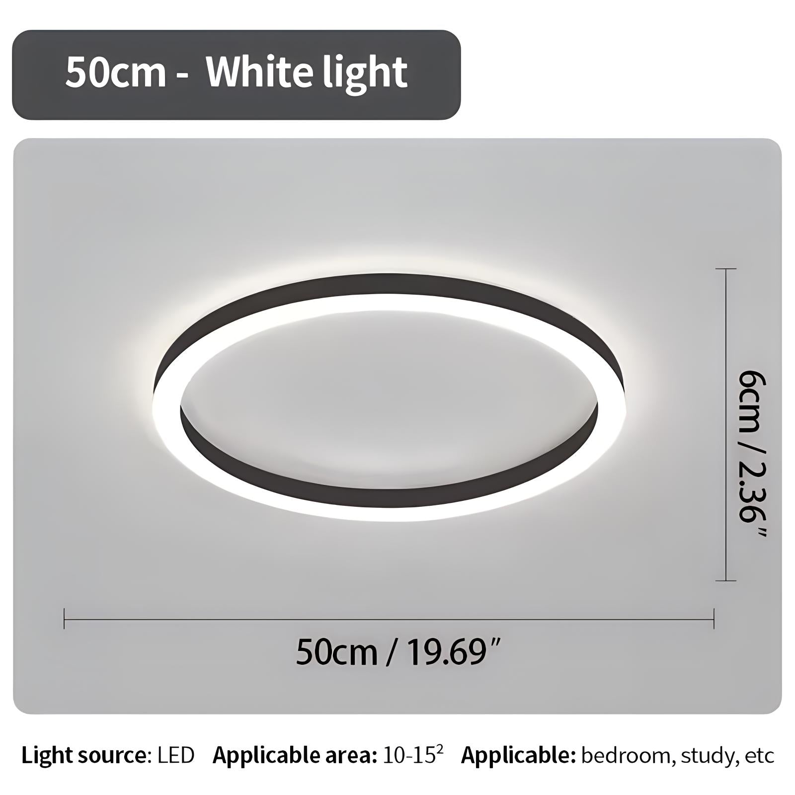 Nordic Circular LED Ceiling Lamp | Energy-Smart, Gentle Diffused Glow & Ideal for Bedroom, Hallway or Living Area
