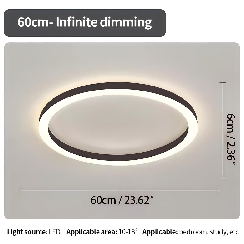 Nordic Circular LED Ceiling Lamp | Energy-Smart, Gentle Diffused Glow & Ideal for Bedroom, Hallway or Living Area