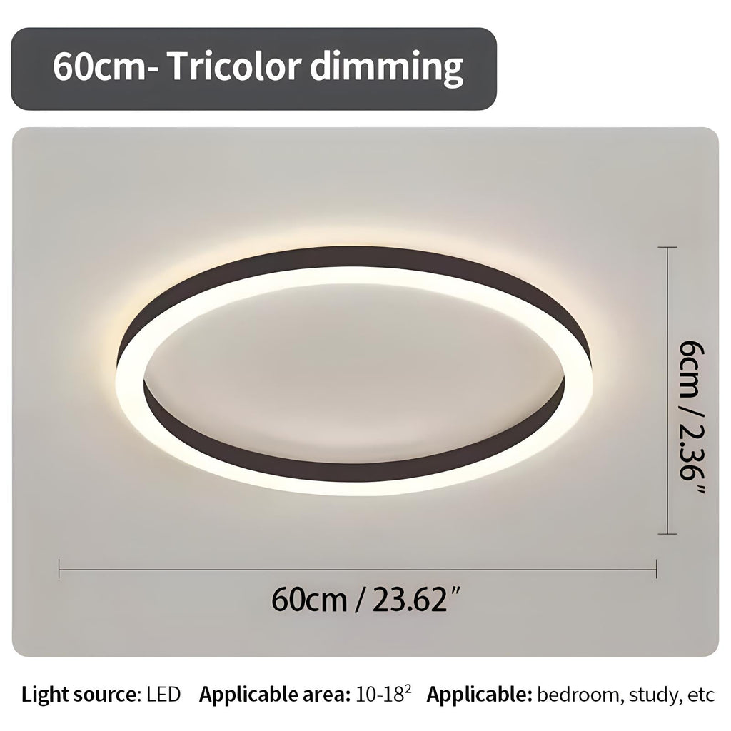 Nordic Circular LED Ceiling Lamp | Energy-Smart, Gentle Diffused Glow & Ideal for Bedroom, Hallway or Living Area