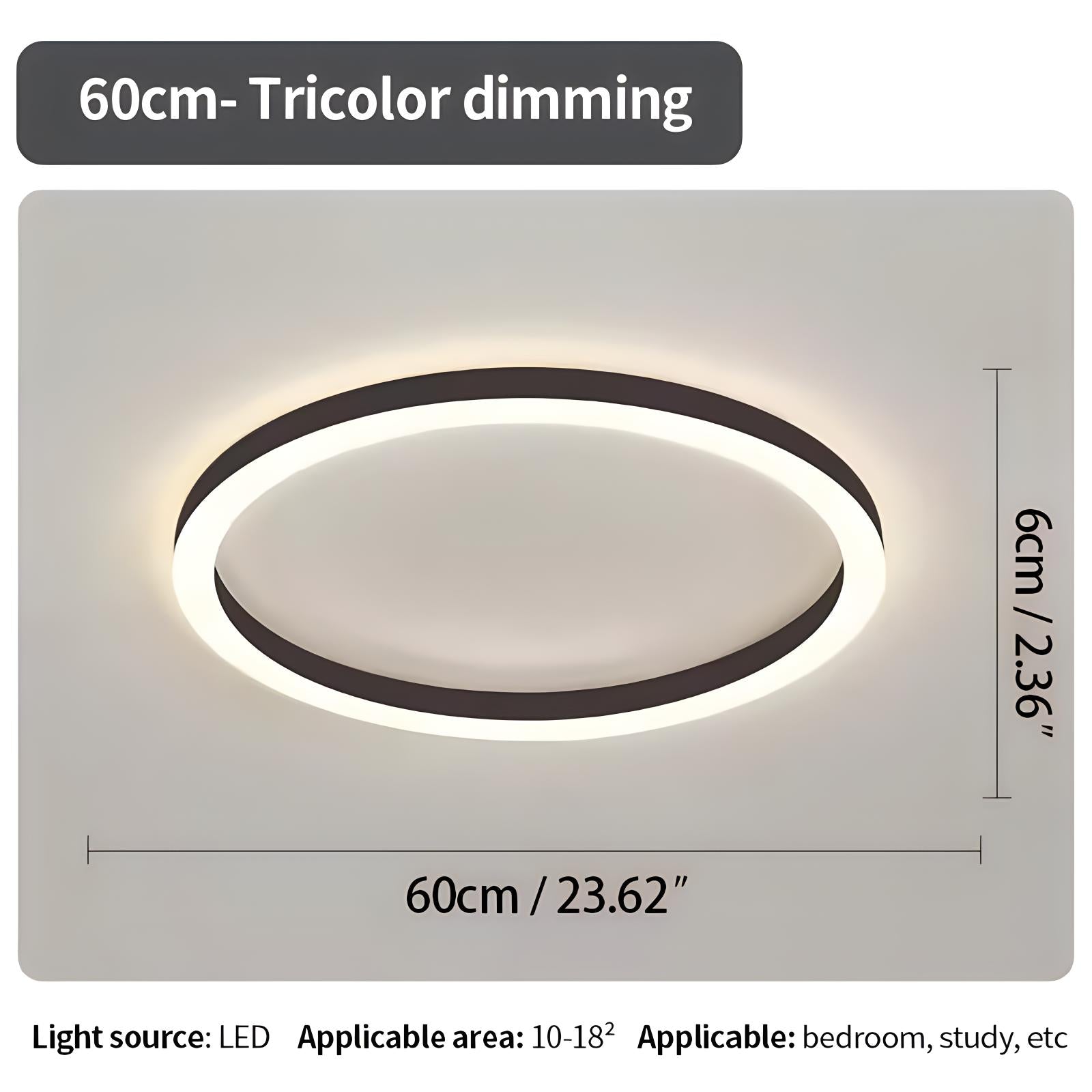 Nordic Circular LED Ceiling Lamp | Energy-Smart, Gentle Diffused Glow & Ideal for Bedroom, Hallway or Living Area