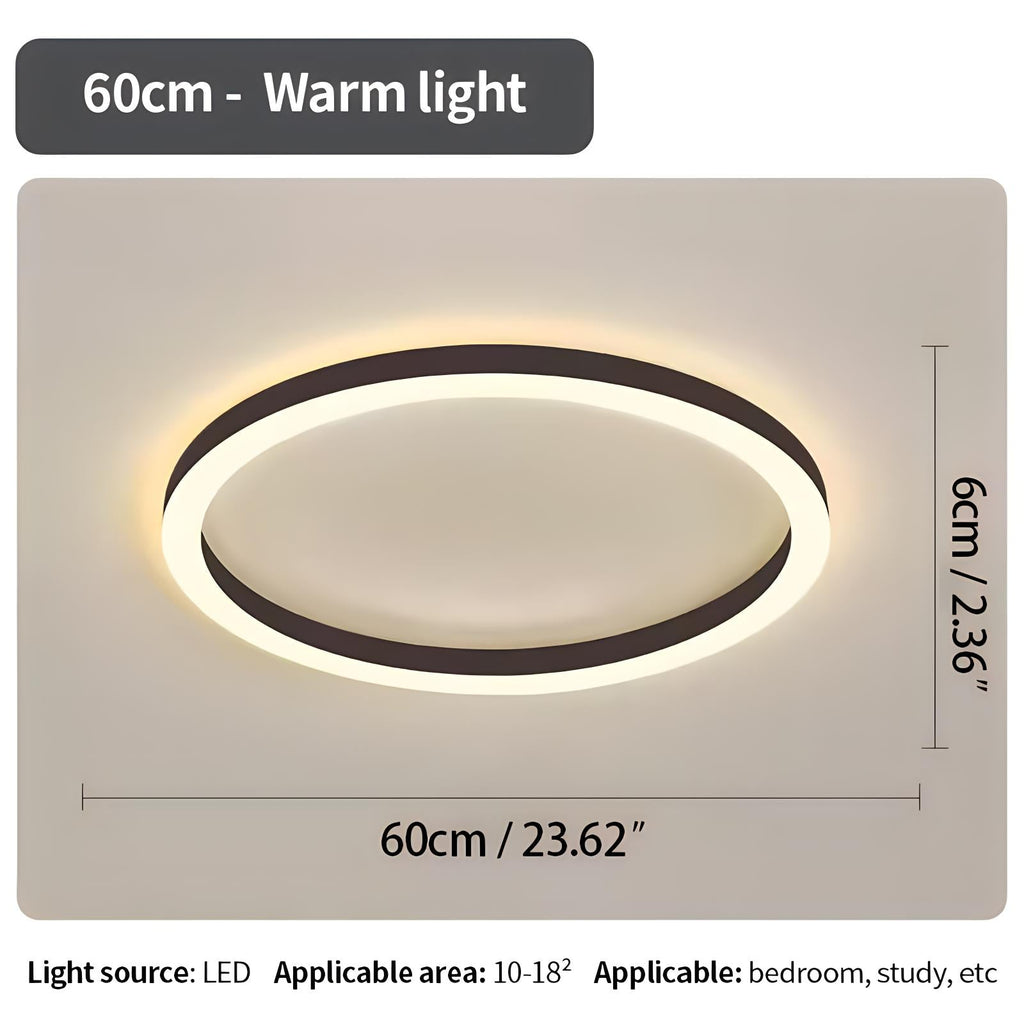 Nordic Circular LED Ceiling Lamp | Energy-Smart, Gentle Diffused Glow & Ideal for Bedroom, Hallway or Living Area