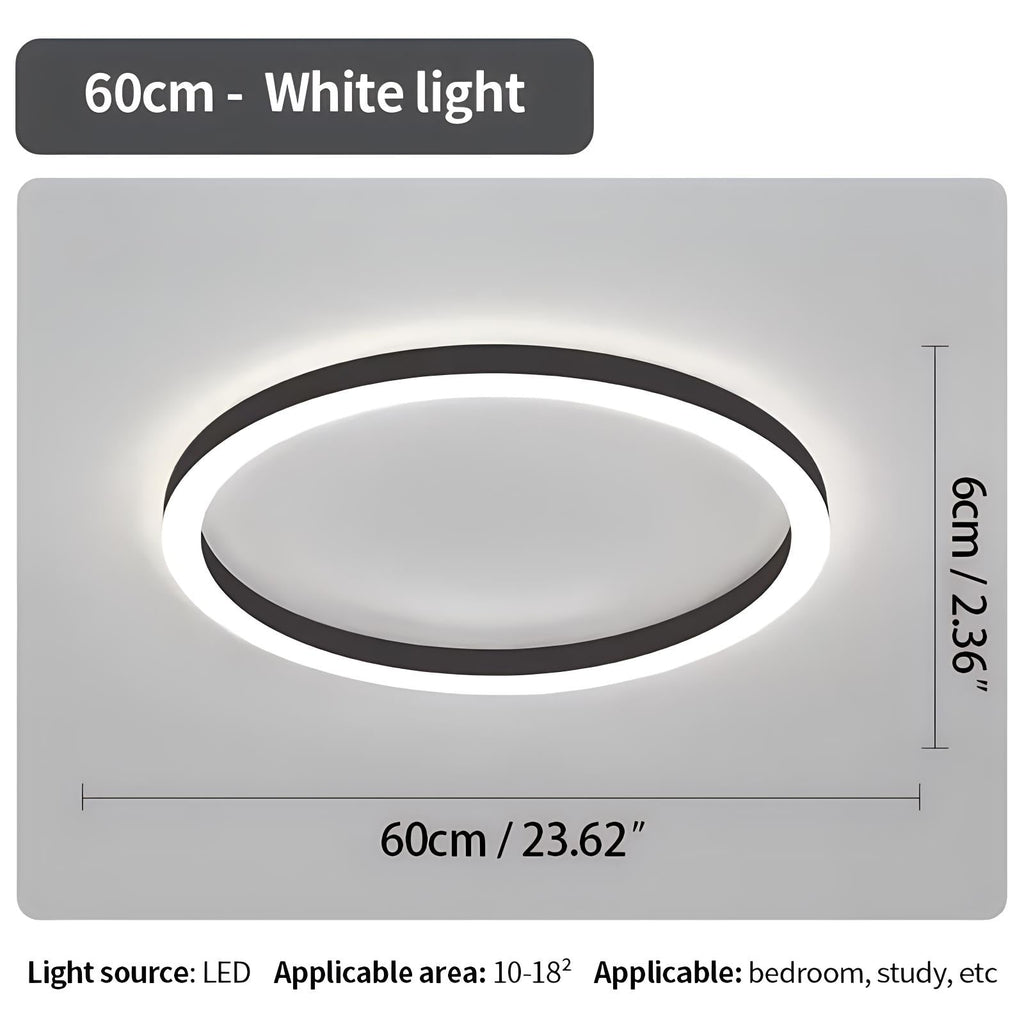 Nordic Circular LED Ceiling Lamp | Energy-Smart, Gentle Diffused Glow & Ideal for Bedroom, Hallway or Living Area