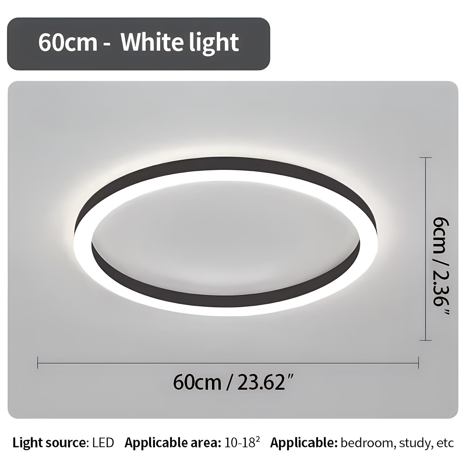 Nordic Circular LED Ceiling Lamp | Energy-Smart, Gentle Diffused Glow & Ideal for Bedroom, Hallway or Living Area