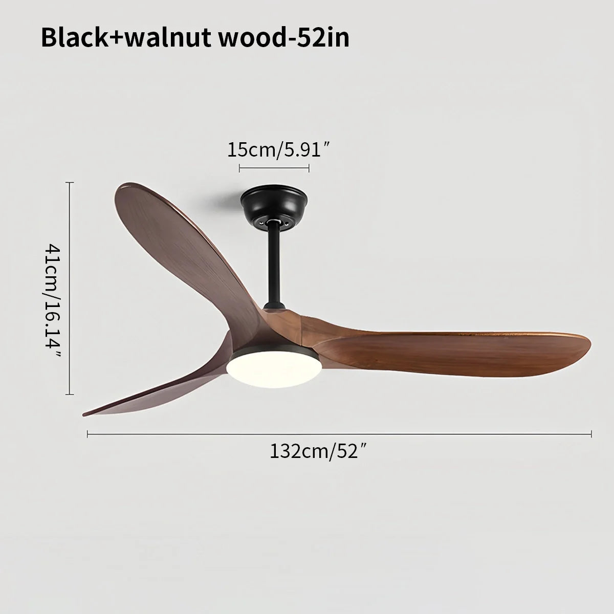 Nordic Solid Wood Ceiling Fan with Light | Reversible Motor, Quiet Operation & Ideal for Year-Round Home Comfort