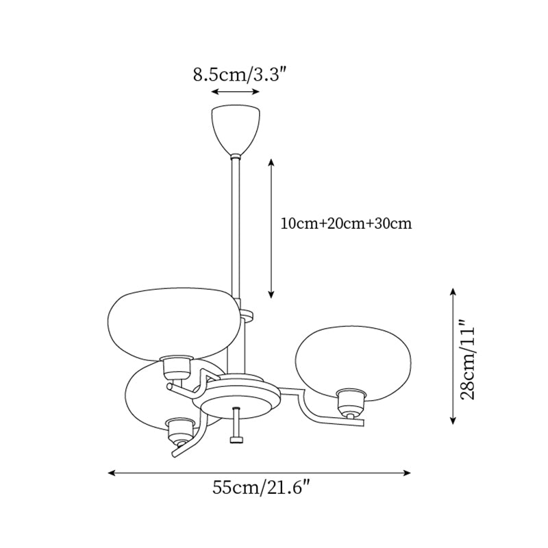 LED Chandelier Light Fixture - Modern Crystal Design for Dining Room & Living Room Decor