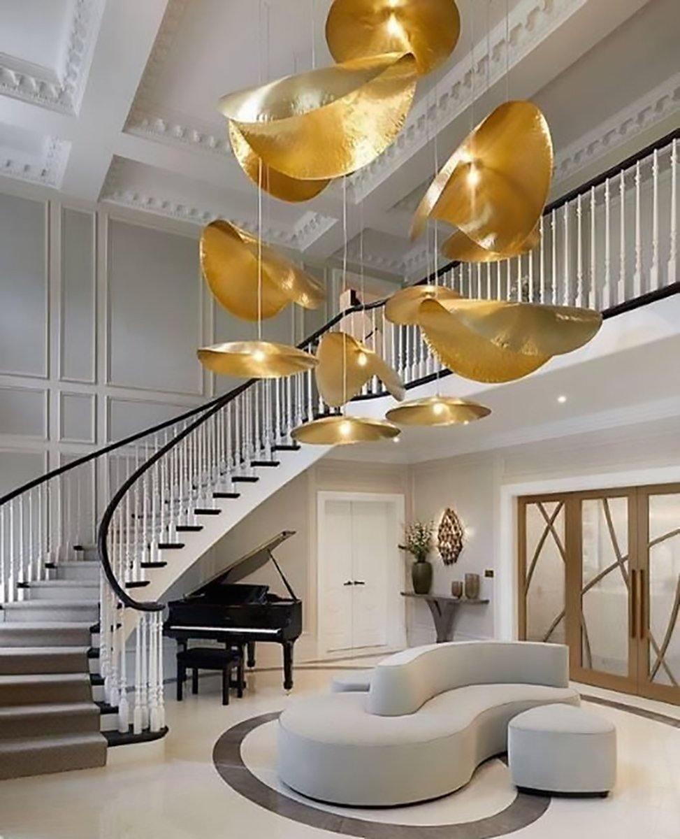 Hammered Pendant Light Fixture - Rustic Metal Hanging Lamp for Kitchen Island & Dining Room