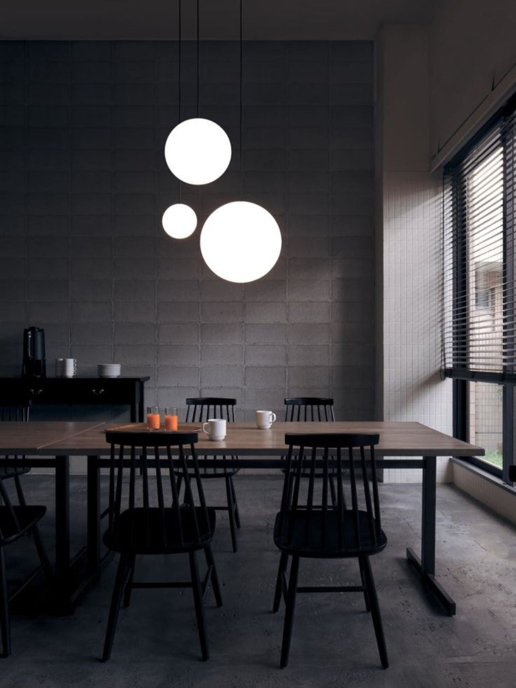 Brass Pendant Lamp | Mouth-Blown Opal Glass, Adjustable Height & Ideal for Modern Indoor Spaces