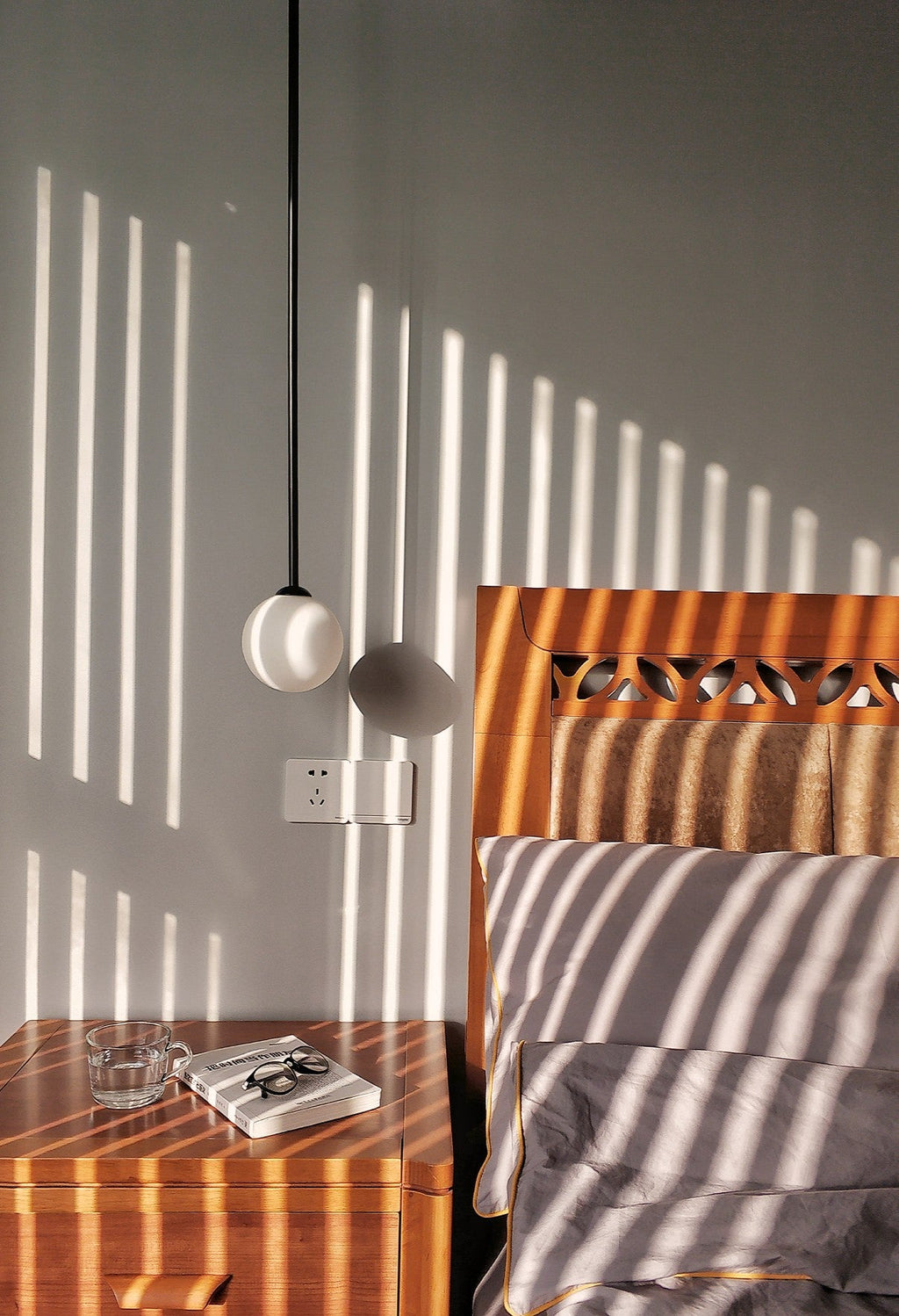 Brass Pendant Lamp | Mouth-Blown Opal Glass, Adjustable Height & Ideal for Modern Indoor Spaces