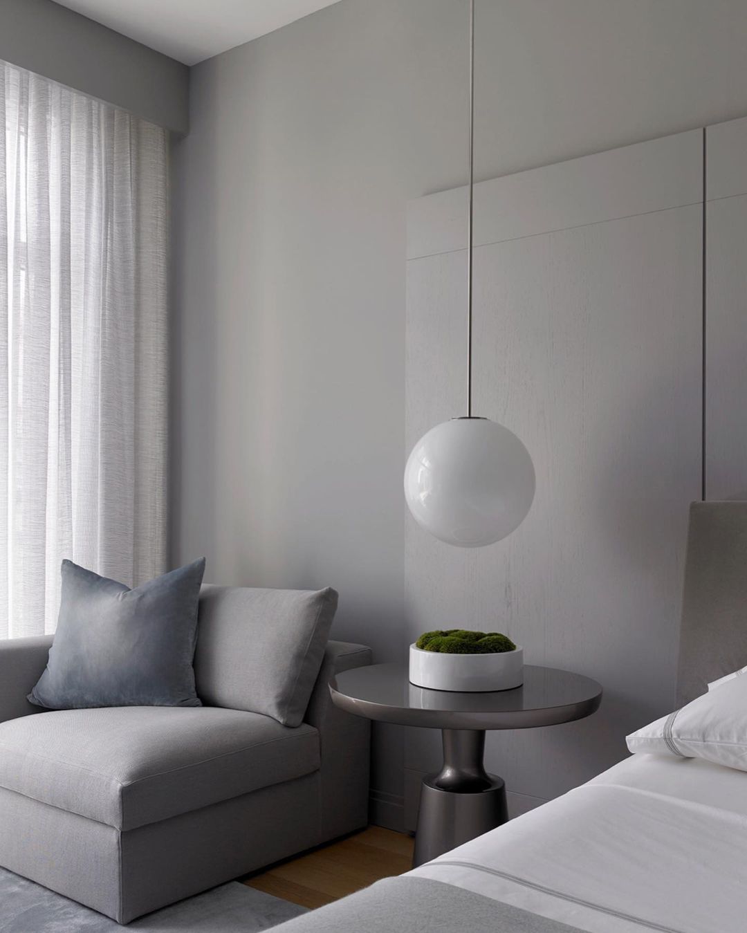 Brass Pendant Lamp | Mouth-Blown Opal Glass, Adjustable Height & Ideal for Modern Indoor Spaces