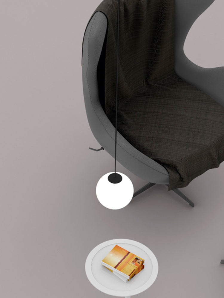 Brass Pendant Lamp | Mouth-Blown Opal Glass, Adjustable Height & Ideal for Modern Indoor Spaces