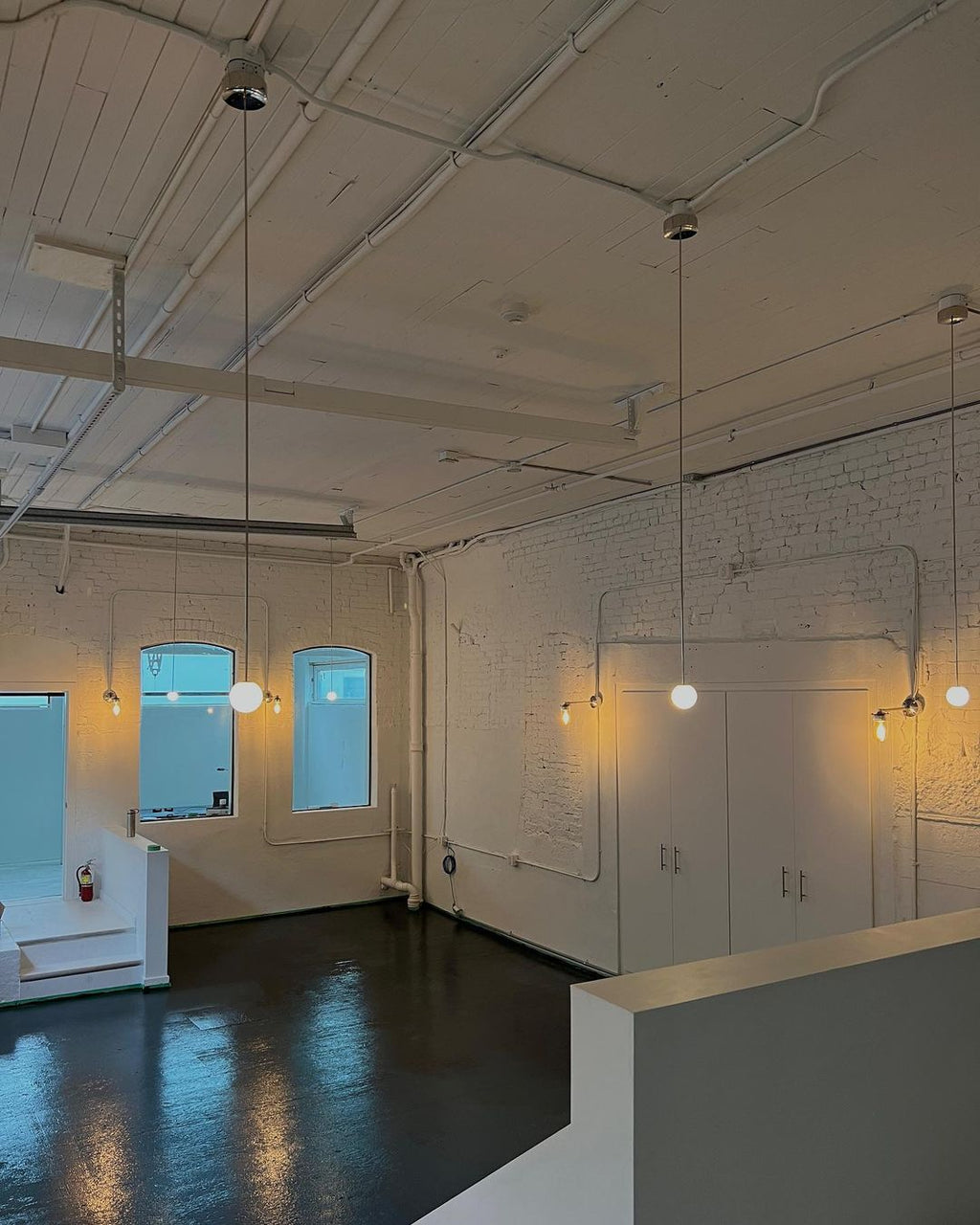 Brass Pendant Lamp | Mouth-Blown Opal Glass, Adjustable Height & Ideal for Modern Indoor Spaces