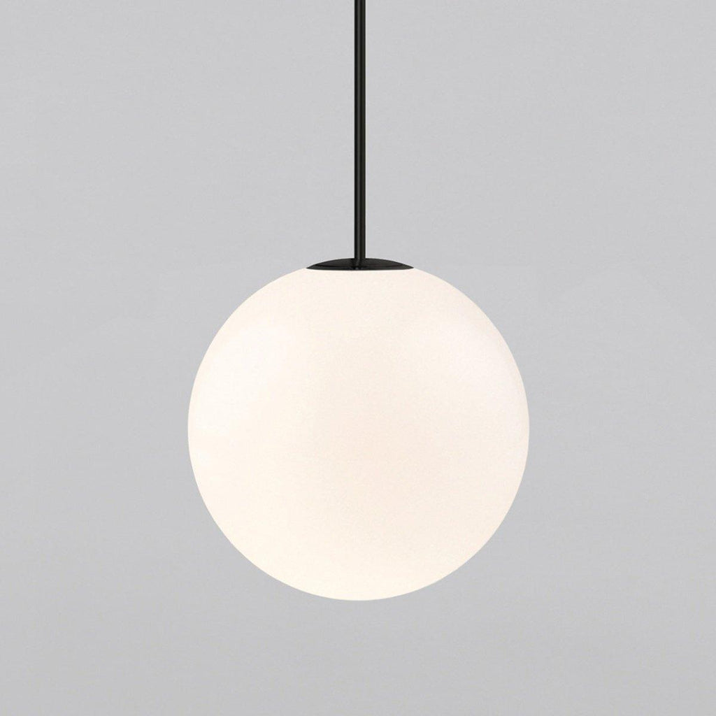 Brass Pendant Lamp | Mouth-Blown Opal Glass, Adjustable Height & Ideal for Modern Indoor Spaces