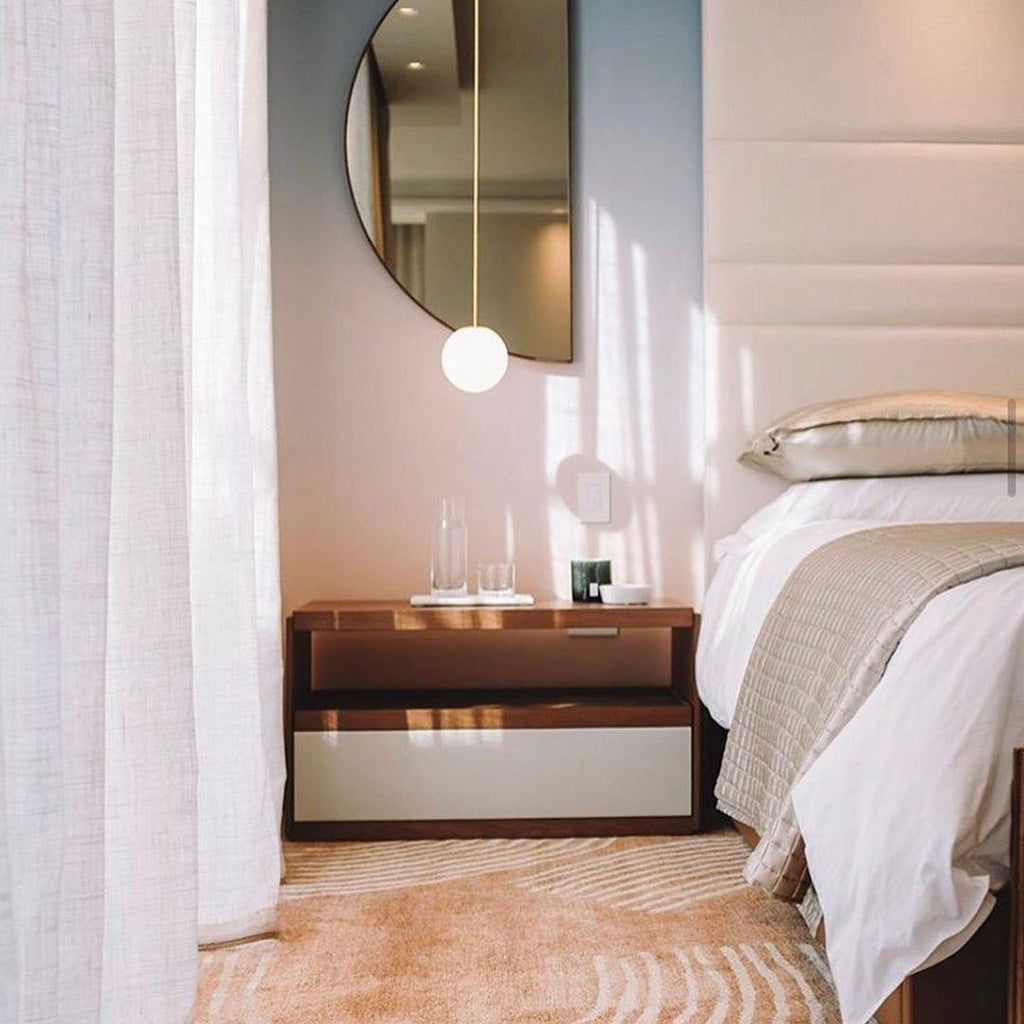 Brass Pendant Lamp | Mouth-Blown Opal Glass, Adjustable Height & Ideal for Modern Indoor Spaces