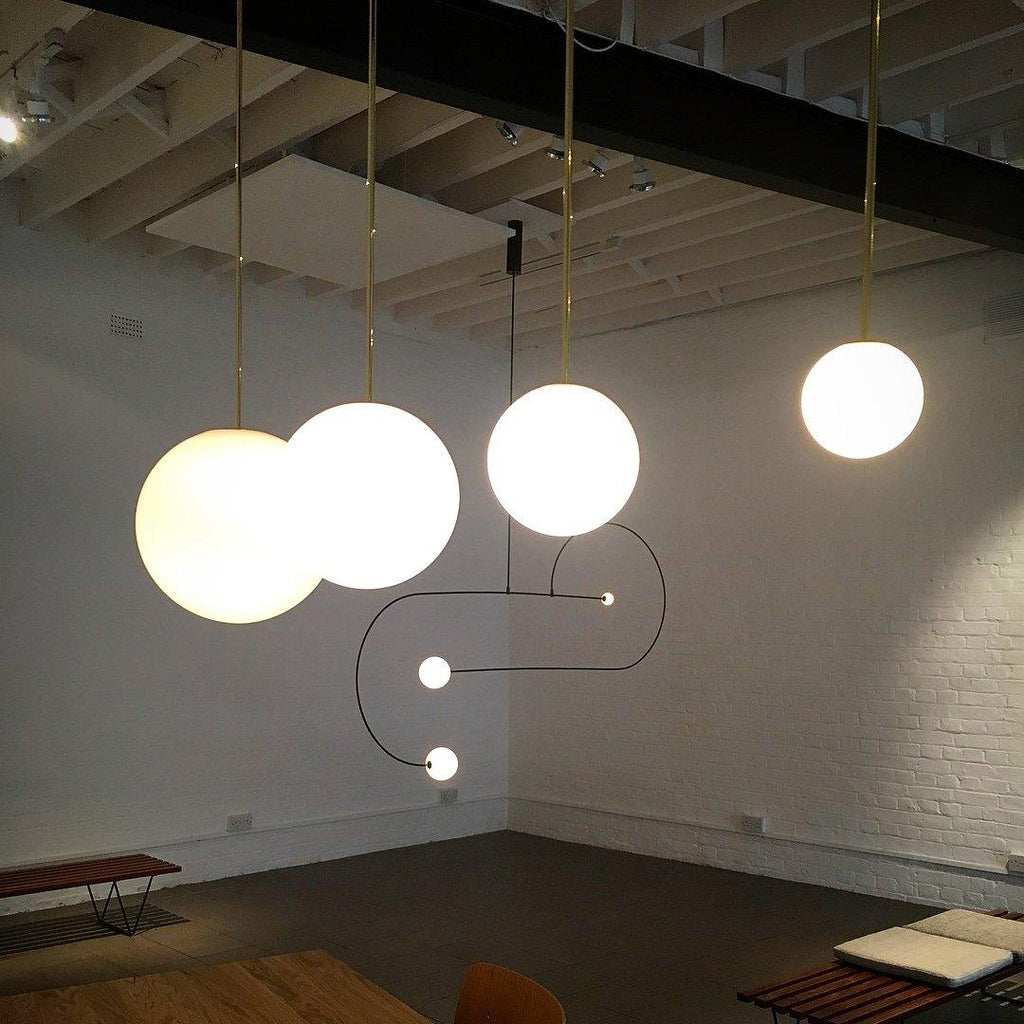 Brass Pendant Lamp - Modern Architectural Design for Dining Room & Kitchen Lighting