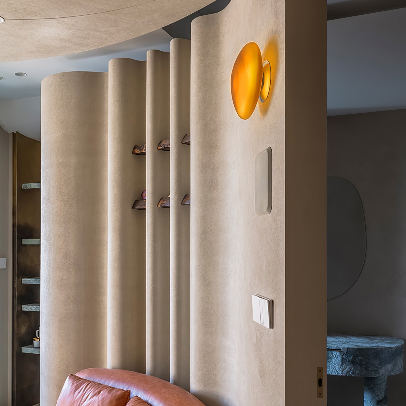 Bubble Glass Wall Lamp | Dimmable, Integrated LED & Versatile for Wall or Ceiling Mounting