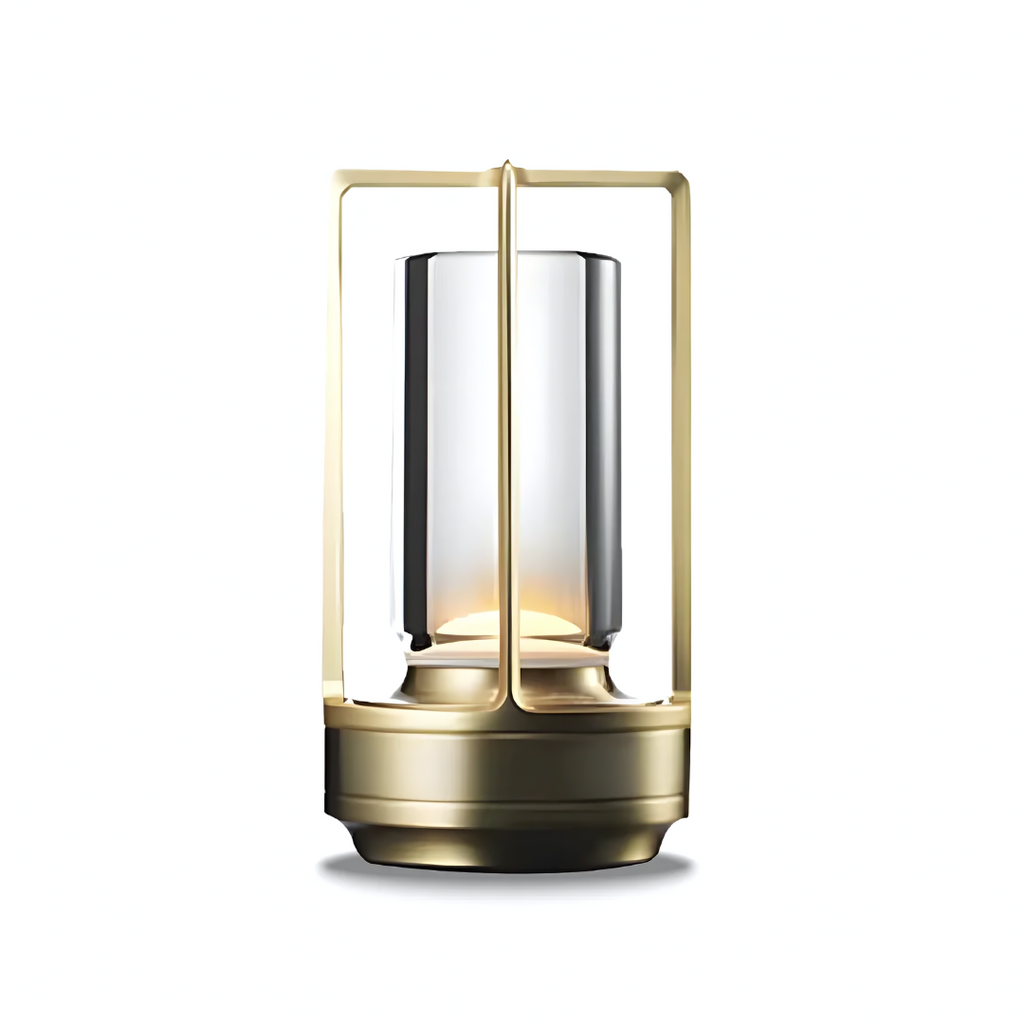 Crystal Lantern Table Lamp – Wireless Rechargeable LED Light with Touch Dimming, Cool & Warm Modes, Type-C Charging, Indoor & Outdoor Use
