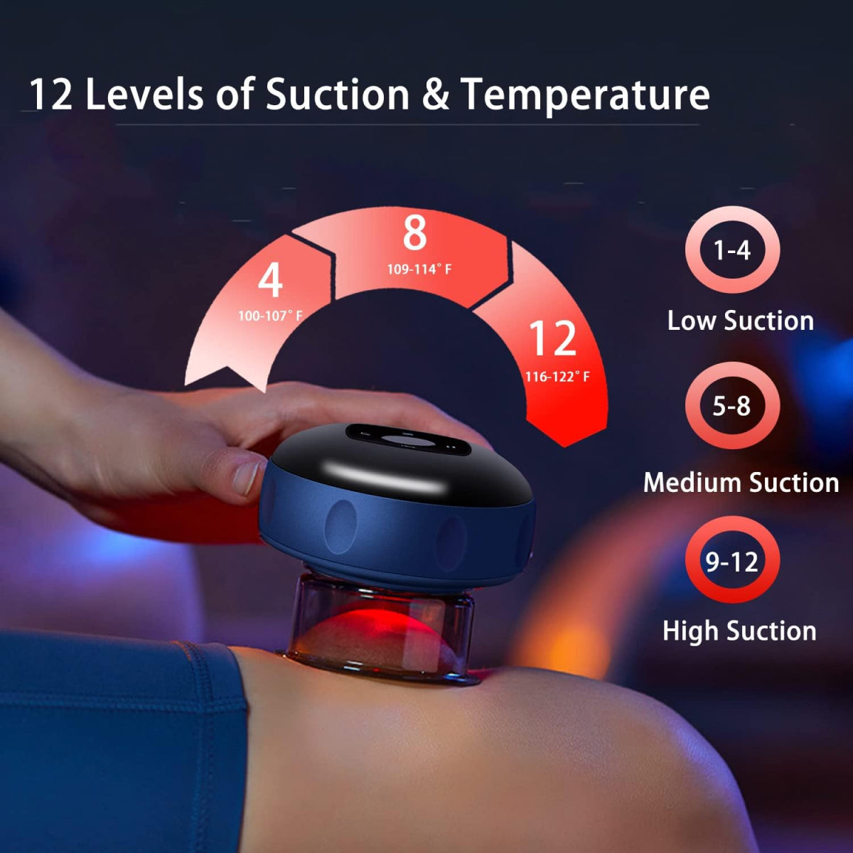 Cupping Massager with Heating Function | Electric Vacuum Device for Targeted Muscle Therapy