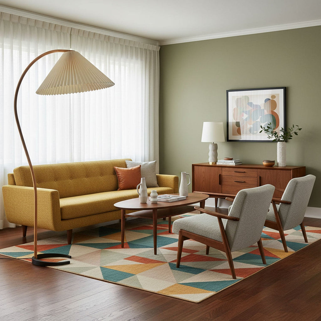 Scandinavian Floor Lamp | Beech Wood & Linen Shade in White, Beige, or Coffee for Modern Indoor Spaces