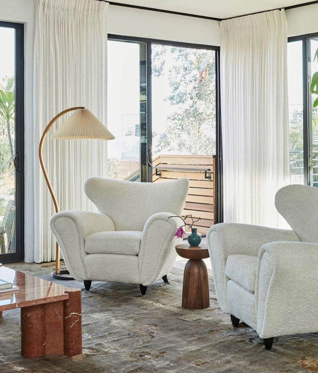 Scandinavian Floor Lamp | Beech Wood & Linen Shade in White, Beige, or Coffee for Modern Indoor Spaces