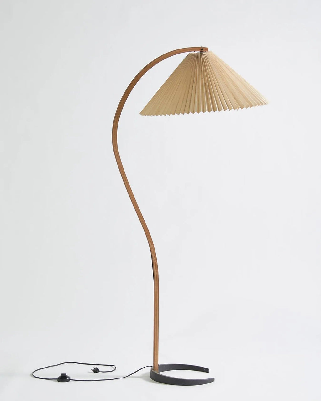Scandinavian Floor Lamp | Beech Wood & Linen Shade in White, Beige, or Coffee for Modern Indoor Spaces