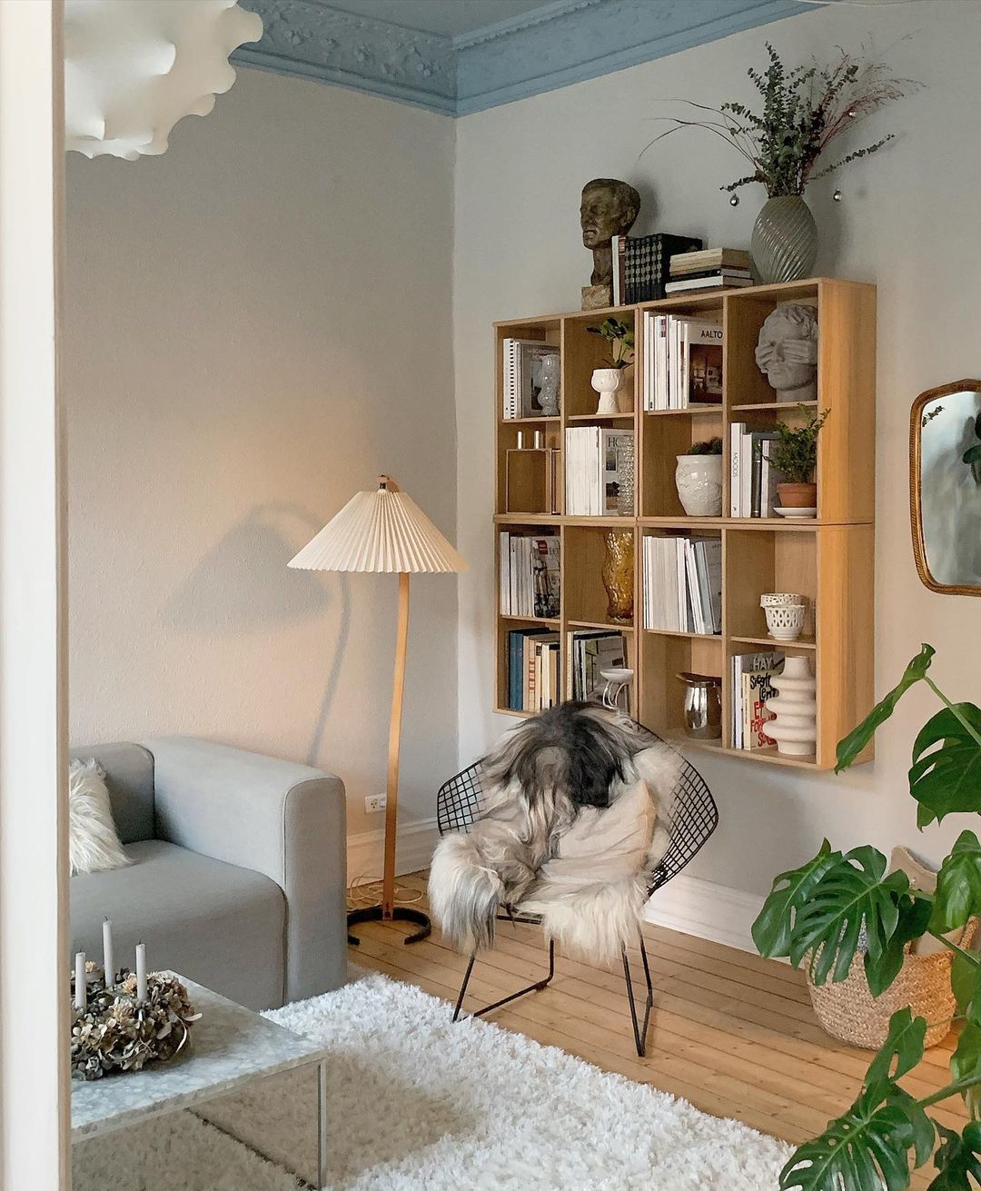 Scandinavian Floor Lamp | Beech Wood & Linen Shade in White, Beige, or Coffee for Modern Indoor Spaces