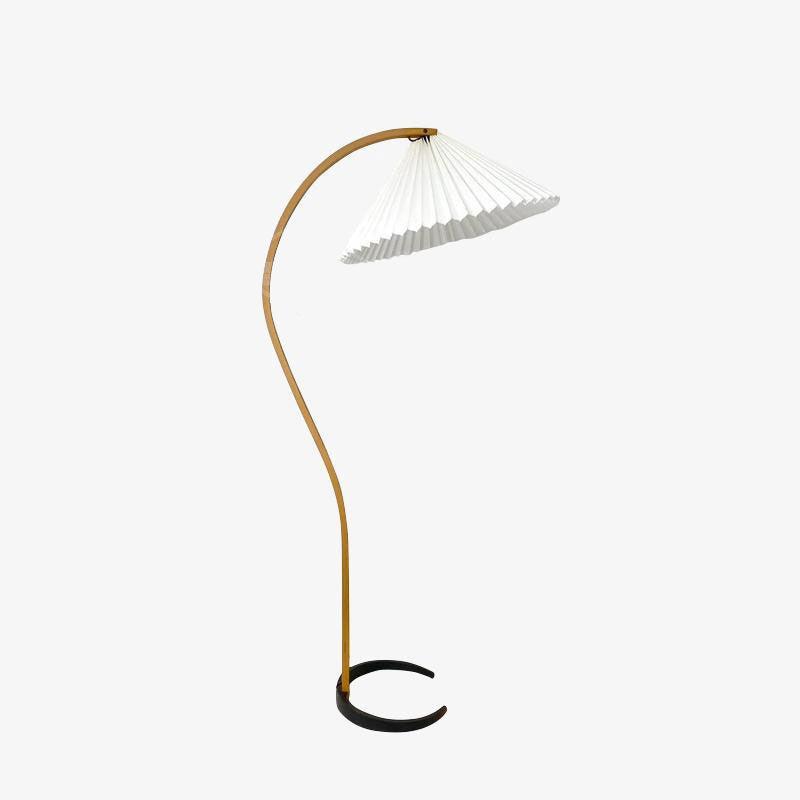 Scandinavian Floor Lamp | Beech Wood & Linen Shade in White, Beige, or Coffee for Modern Indoor Spaces