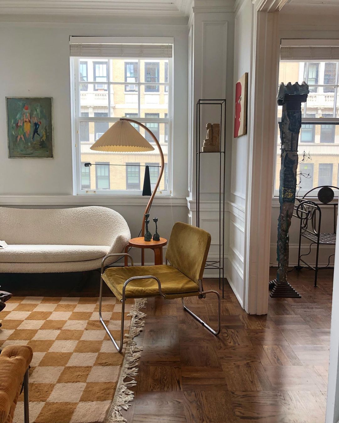 Scandinavian Floor Lamp | Beech Wood & Linen Shade in White, Beige, or Coffee for Modern Indoor Spaces